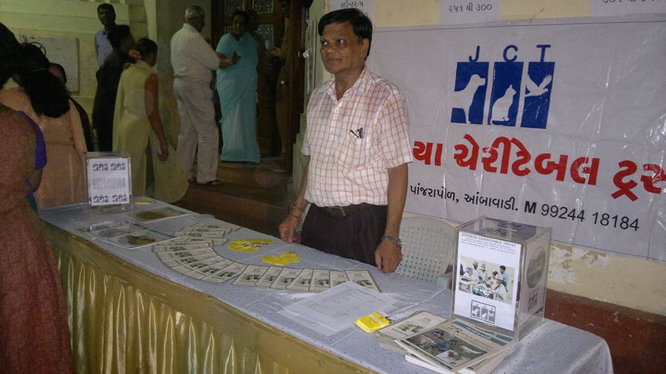 JCT's counter outside the hall